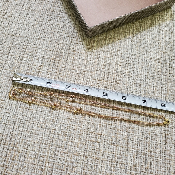 14k Gold Tri-Color Multi Layer Necklace - Picture 14 of 16